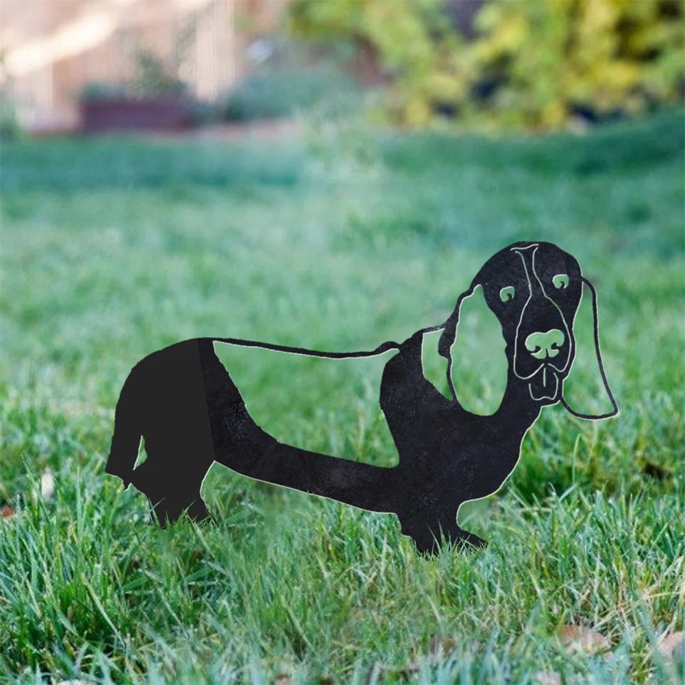 Basset Hound Metal Silhouette