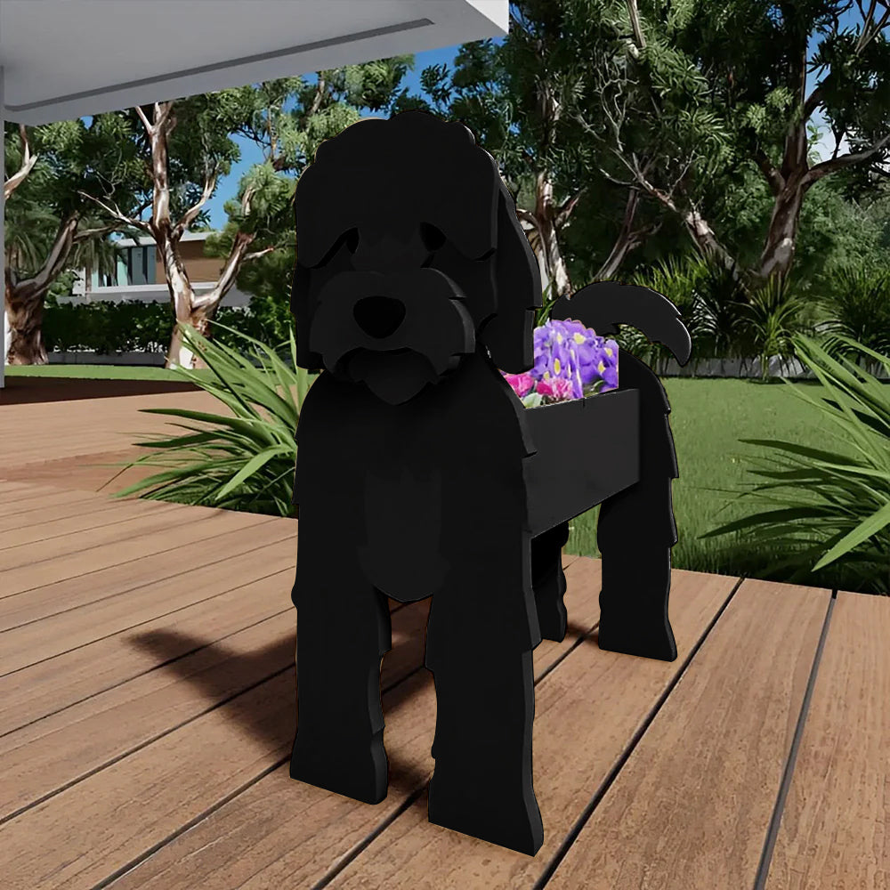 Black Cockapoo planter