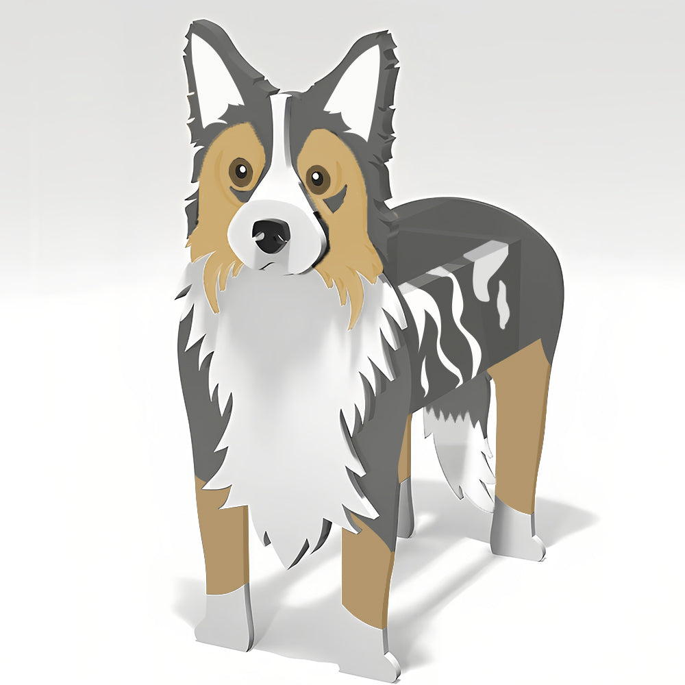 Border Collie Planter