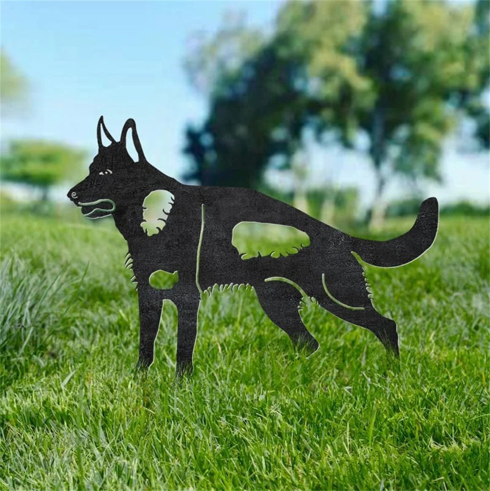 German Shepherd Metal Silhouette