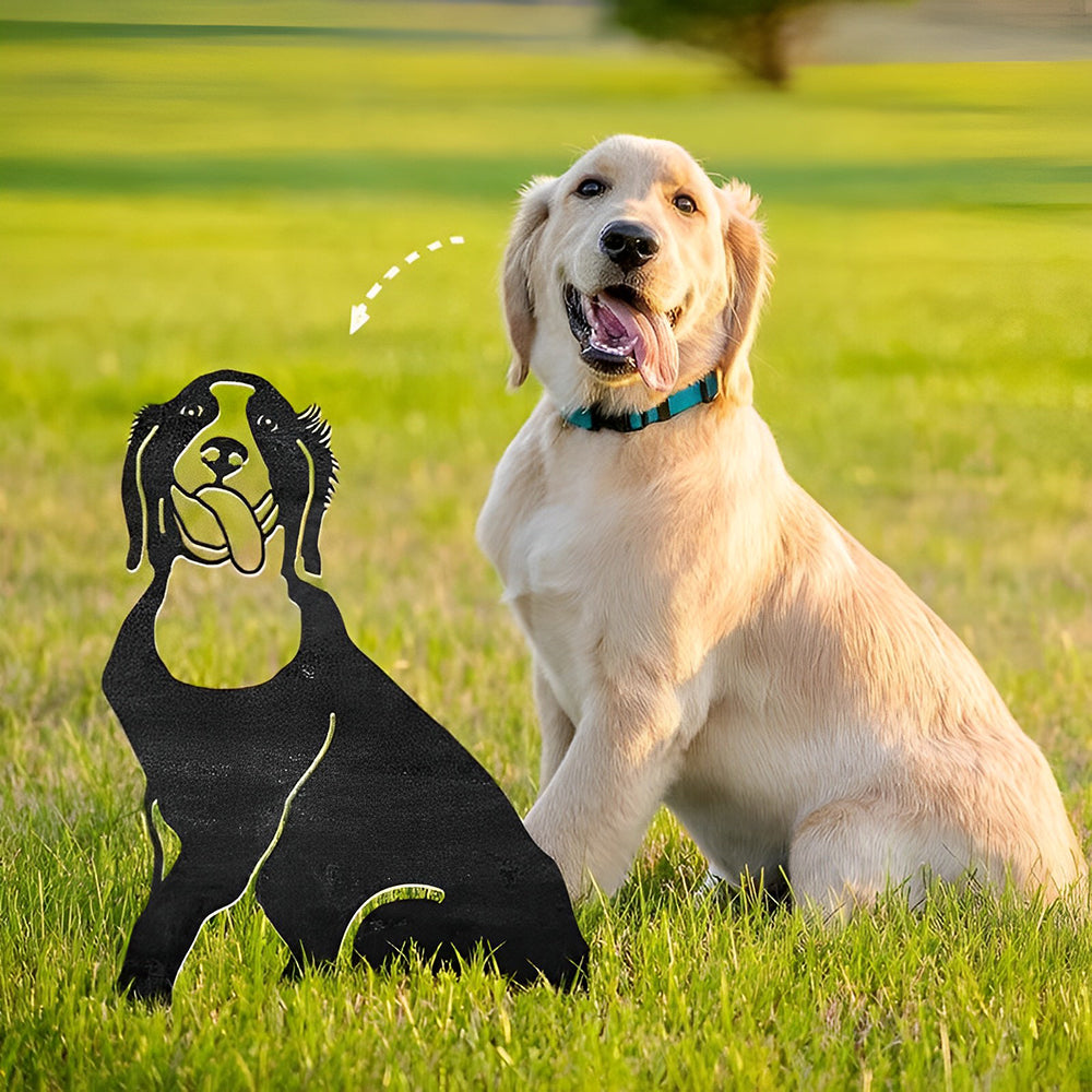 Golden Retriever Metal Silhouette