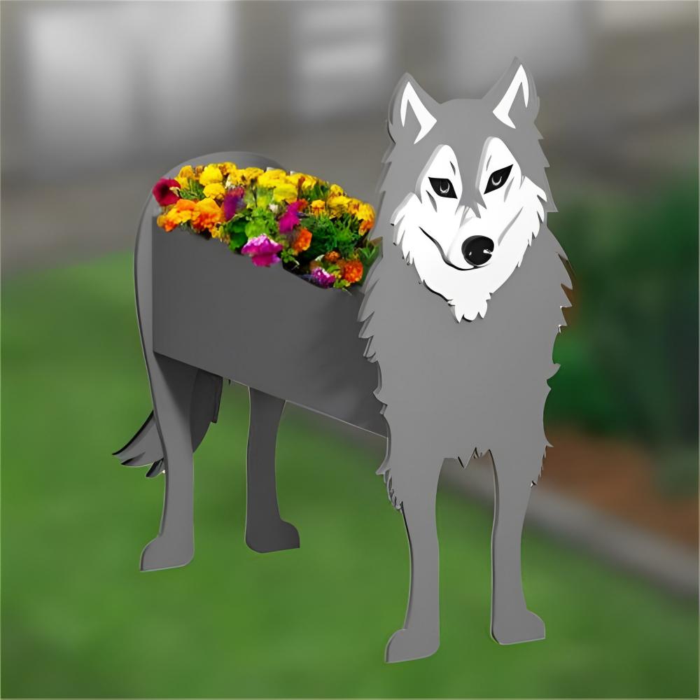 Grey Wolf Planter