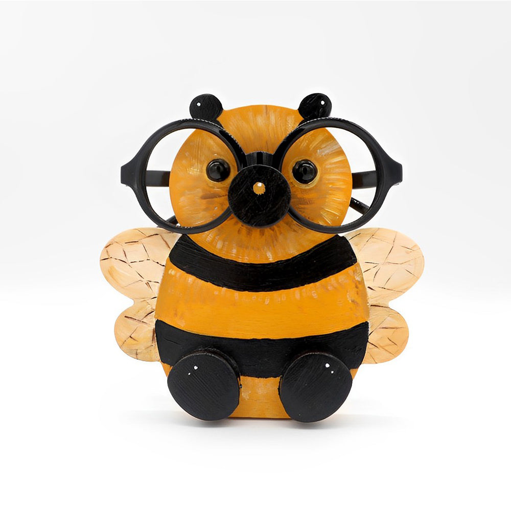 Wooden Cartoon Cute Bee Eyeglass Holder