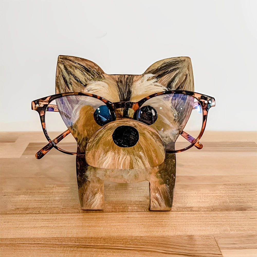 Wooden Cartoon Yorkshire Eyeglass Holder