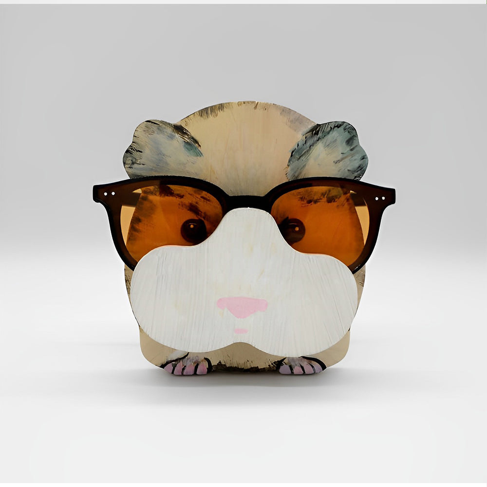 Wooden Cartoon Guinea Pig Eyeglass Holder