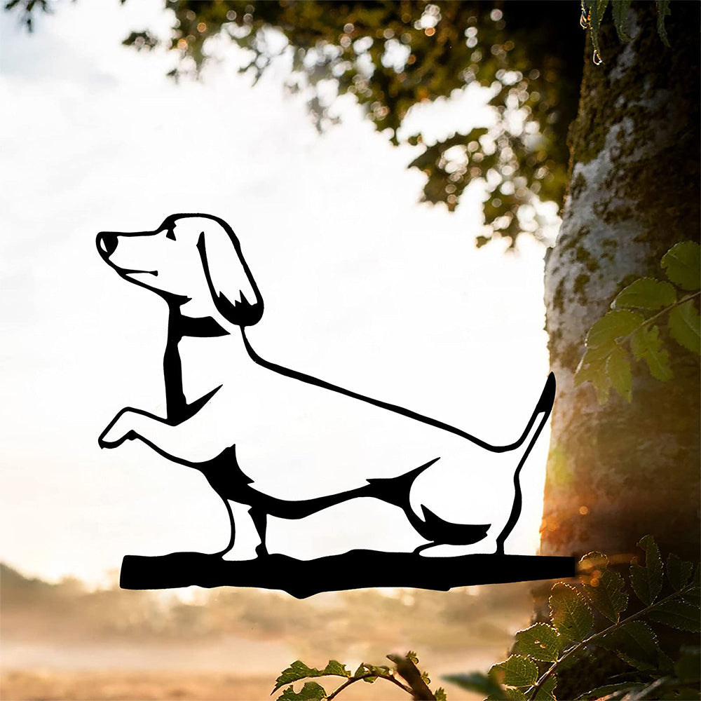 Dachshund Animal Farm Outdoor Metal Garden Art