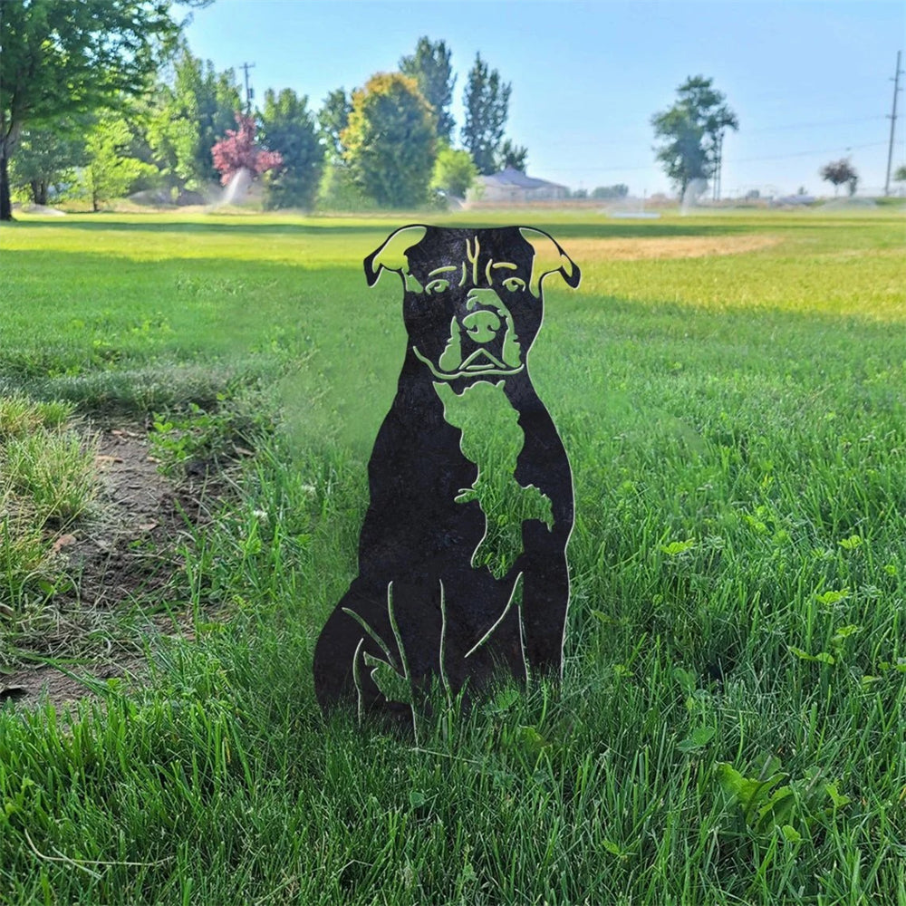 Staffordshire Bull Terrier Metal Silhouette