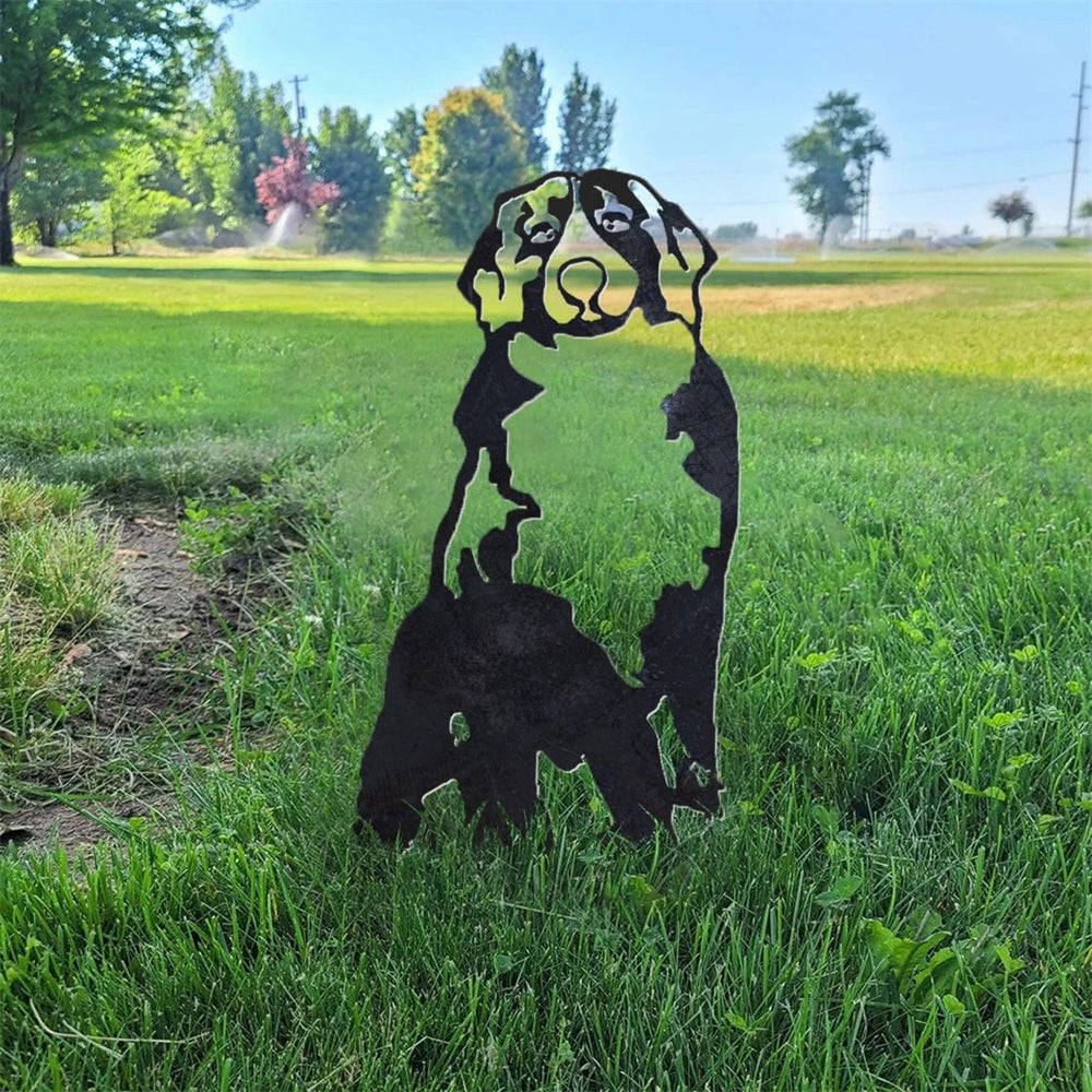 Swiss Mountain Dog Metal Silhouette